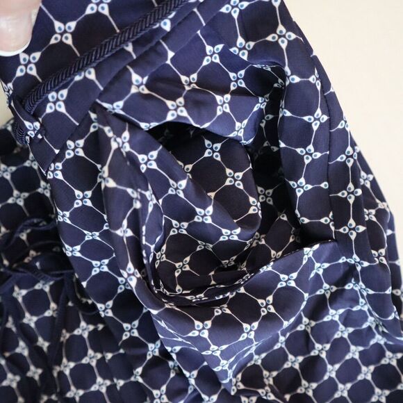 Adrianna Papell 11CP35010 Women's Sz L Indigo TL Print Casual Pants - Picture 10 of 13